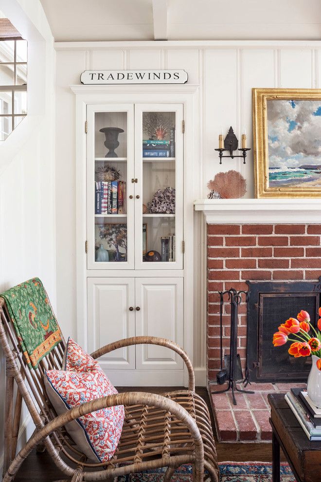 Tradewinds Furniture for a Beach Style Living Room with a Wall Paneling and Lombardy Lane, Laguna Beach by Clark Collins   Collins Design & Development