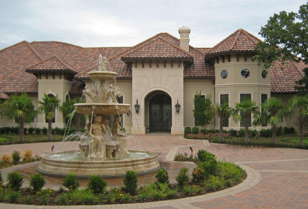 Treehouse Austin for a Rustic Exterior with a Italian Style and Travertine Fountain Tx Residence by Italian Marble, Llc