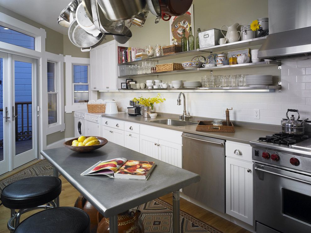 Trulia San Francisco for a Eclectic Kitchen with a Round Stool and San Francisco Apartment by Carolyn Rebuffel Designs