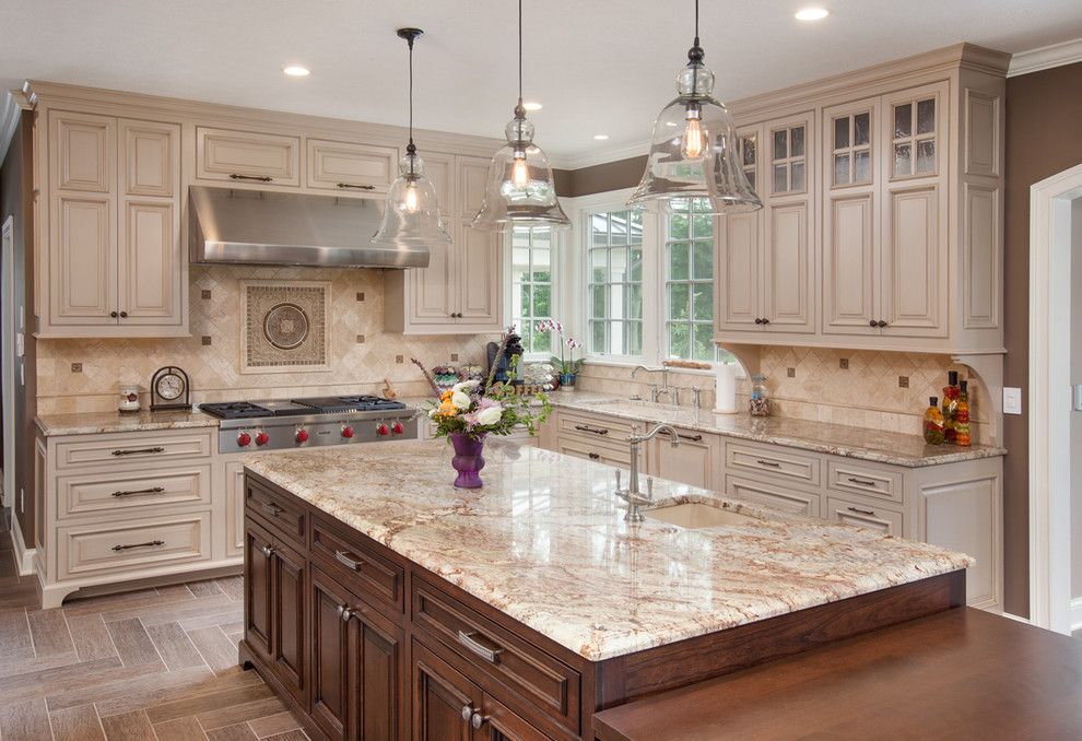 Typhoon Bordeaux for a Traditional Kitchen with a Kitchen Island and 2013 Whole House Remodel by Nicholson Builders