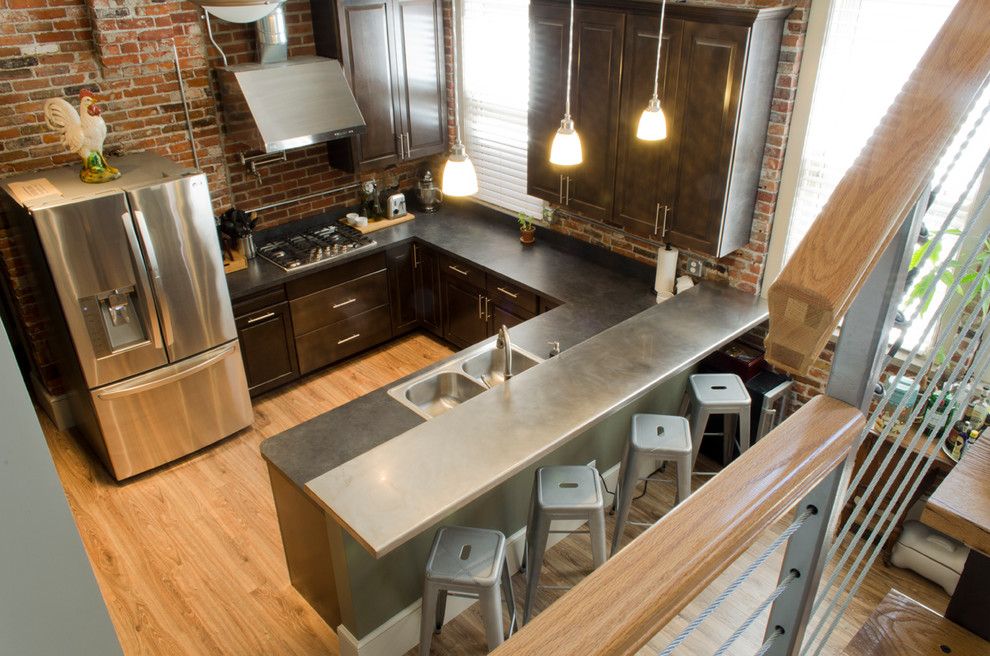 U Save Rockery for a Industrial Kitchen with a Charcoal Counter and Kitchen in Sandusky Home by Houzz.com