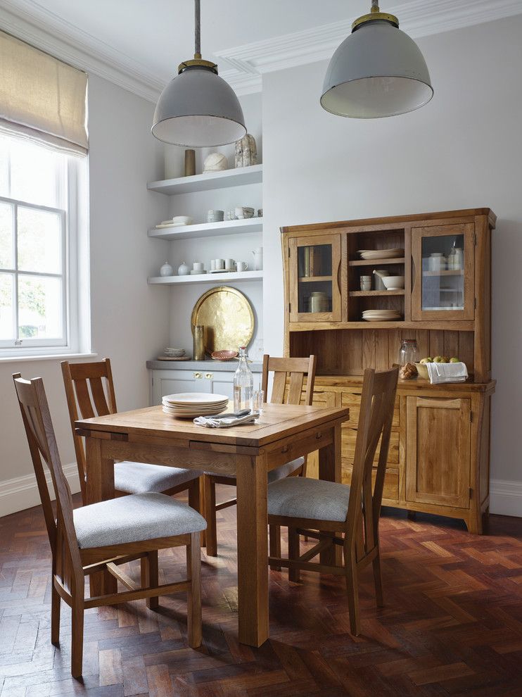 Unclaimed Freight Furniture for a Farmhouse Dining Room with a China Hutch and Orrick Dining Room by Oak Furniture Land