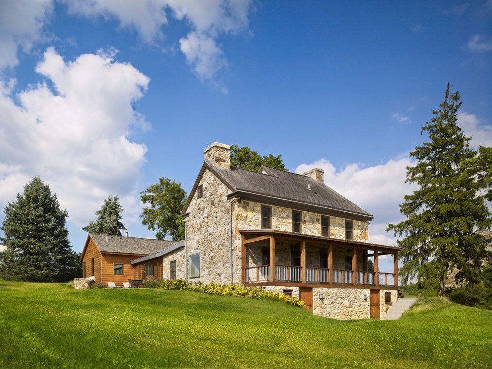 Unfinished Basement Ideas for a Farmhouse Exterior with a Modern and Elverson Farmhouse by Neely Architecture