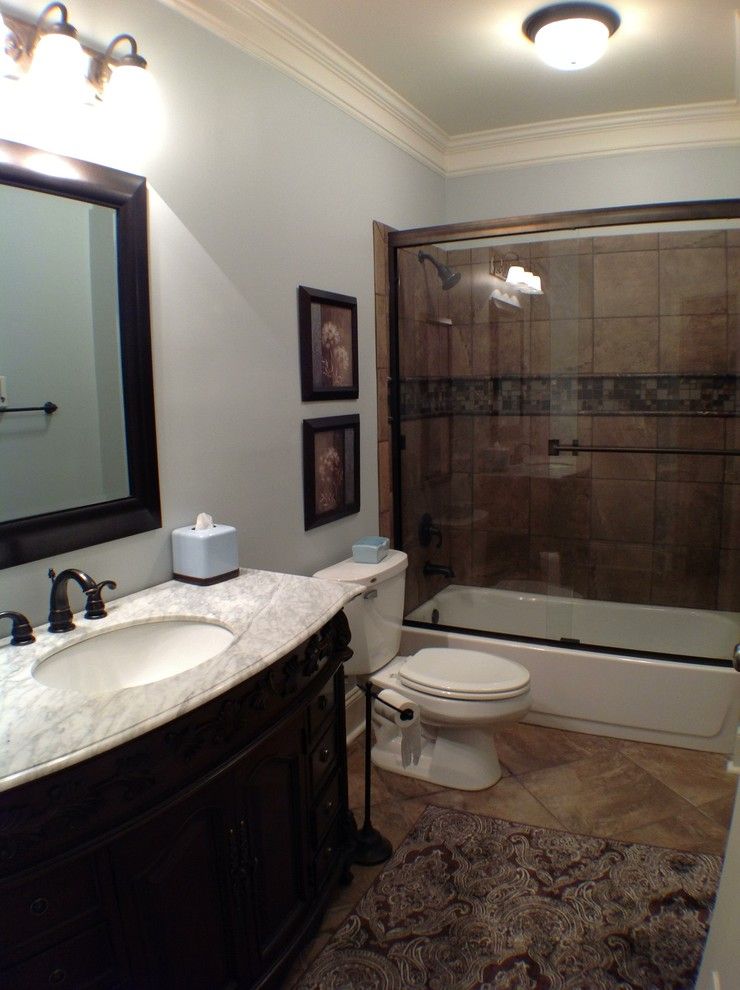 Unfinished Basement Ideas for a Traditional Bathroom with a Finished Basements and Kennesaw Basement by the Southern Basement Company