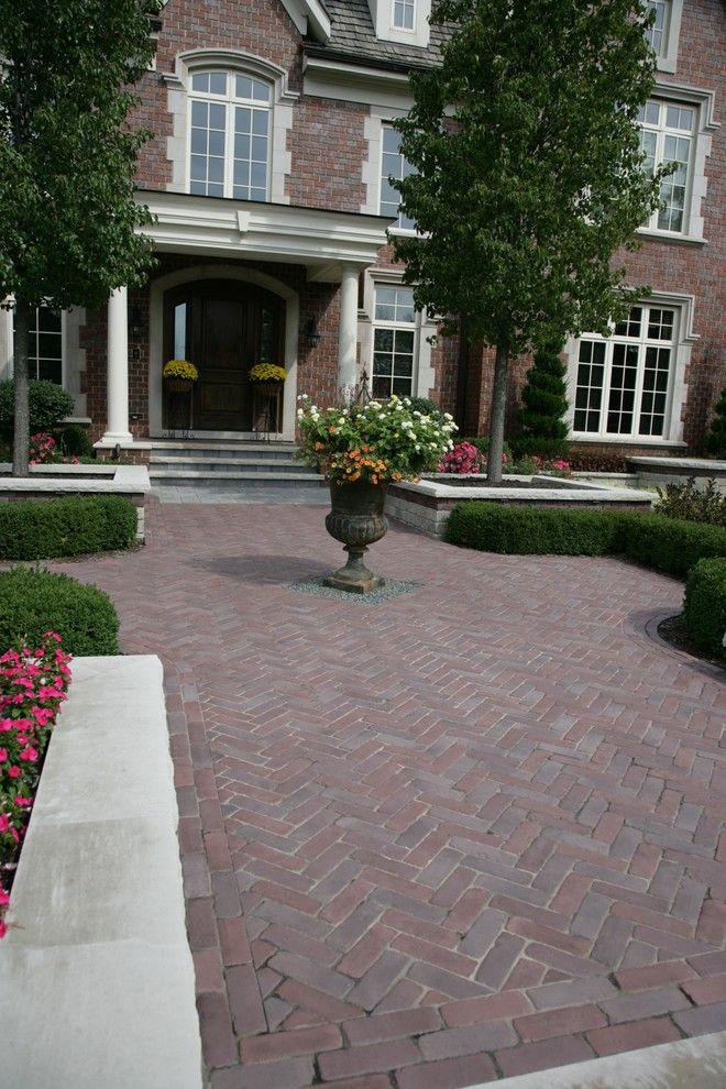 Unilock Pavers for a Traditional Landscape with a Brick Pavers and Unilock Brick Pavers by Jr's Creative Landscaping