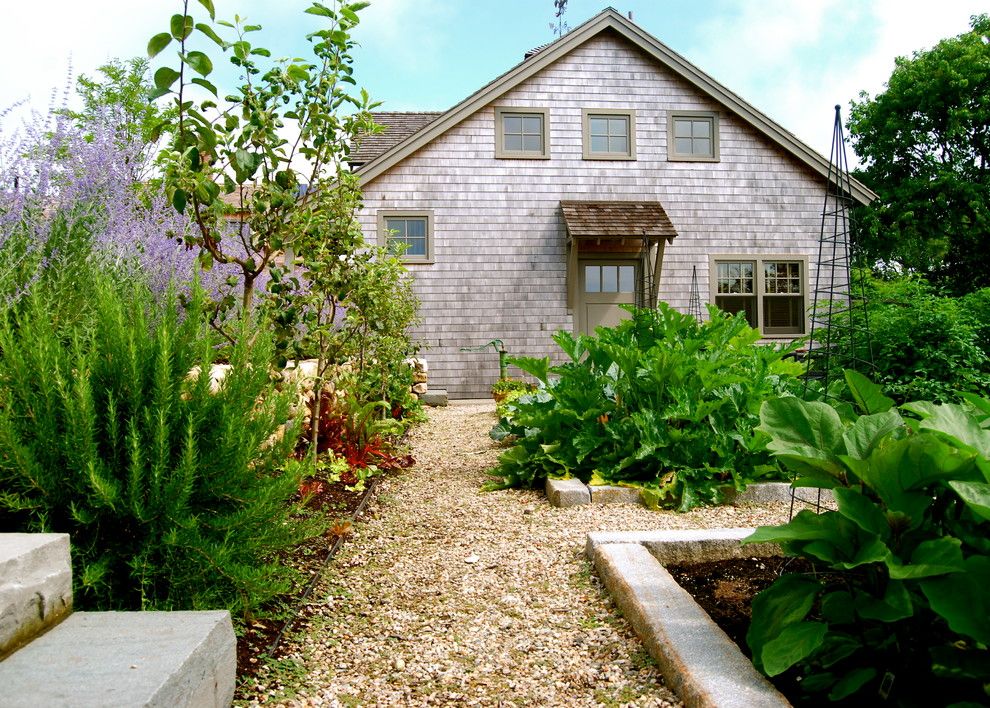 Vegetable Garden Layout for a Farmhouse Landscape with a Vegetable Garden and Cliffmore by the Garden Design Company