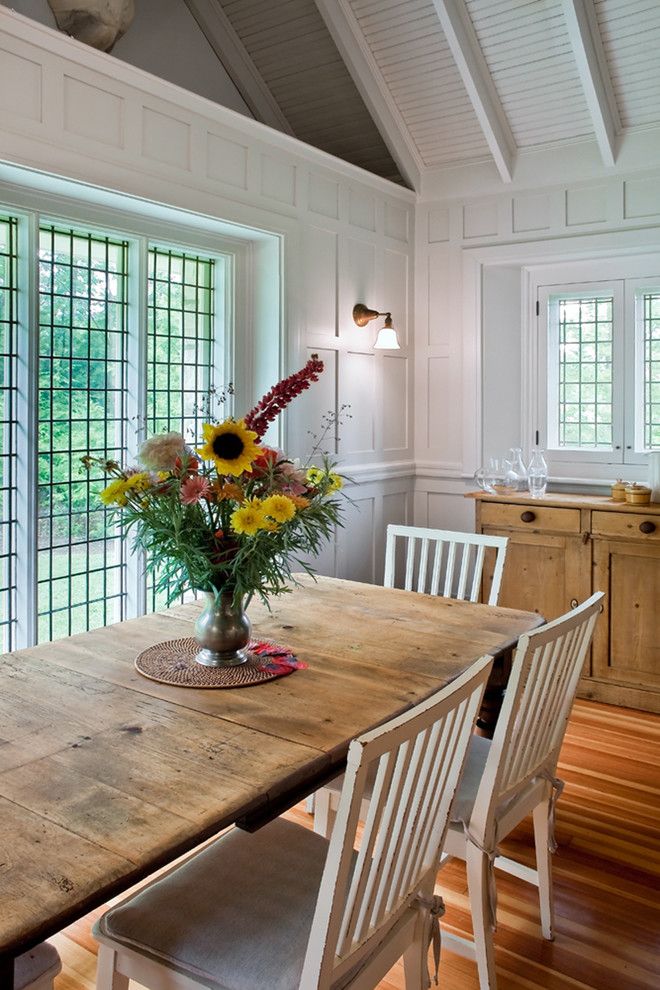 Vermont Farm Table for a Eclectic Dining Room with a Rustic Dining Table and Dining Room by Giambastiani Design