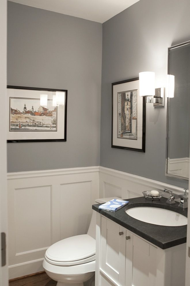 Vermont Soapstone for a Traditional Powder Room with a Soapstone Look Granite Bathroom Gray Pow and New York Area Interior by Debra Kling Colour Consultant