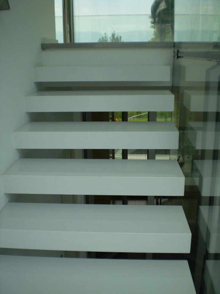 Verona Marble for a Contemporary Staircase with a Contemporary and Villa Gurulian by Verona Marble Company