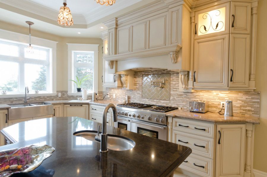 Viatera for a Traditional Kitchen with a Turnings and the Clarke's Residence by Yourstyle Kitchens Ltd