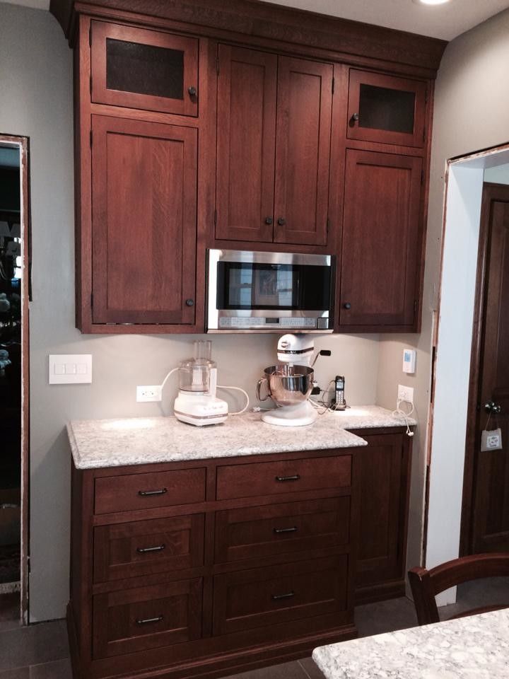 Viatera Quartz for a Traditional Kitchen with a Viatera Everest and Miscellaneous Products: Showplace Cabinetry Qs White Oak by the Kitchen Place