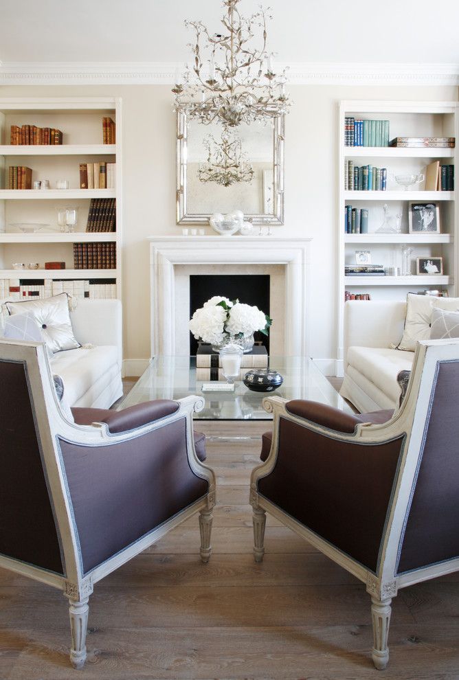 Virginia Wayside Furniture for a Victorian Living Room with a Bookcase and Kensington Town House by Vsp Interiors