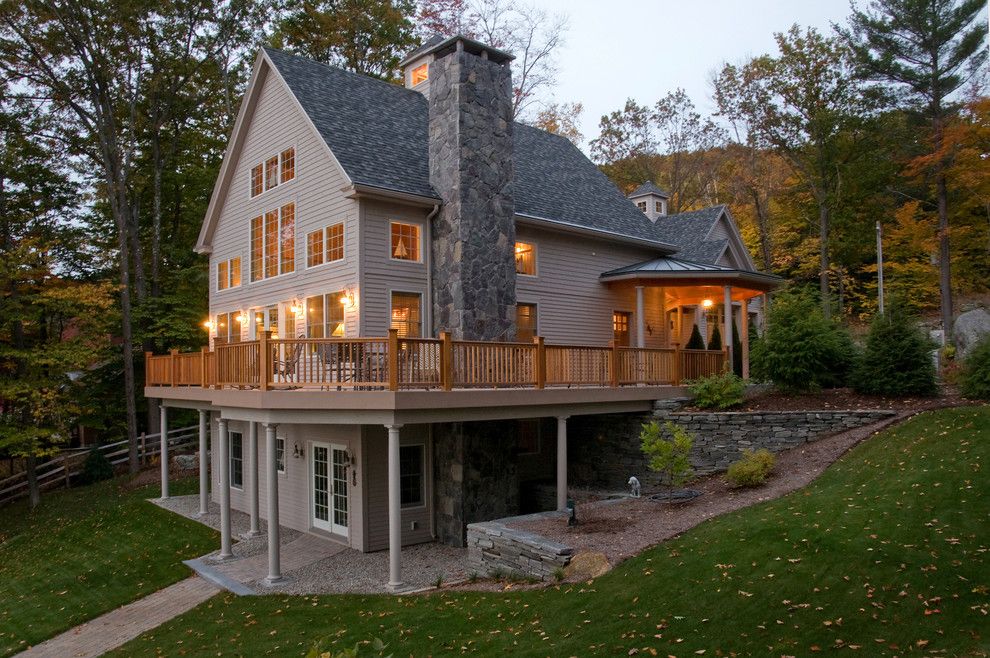 Walkout Basement House Plans for a Traditional Basement with a Lake Home and Lake Sunapee Nh, View by Bonin Architects &  Associates