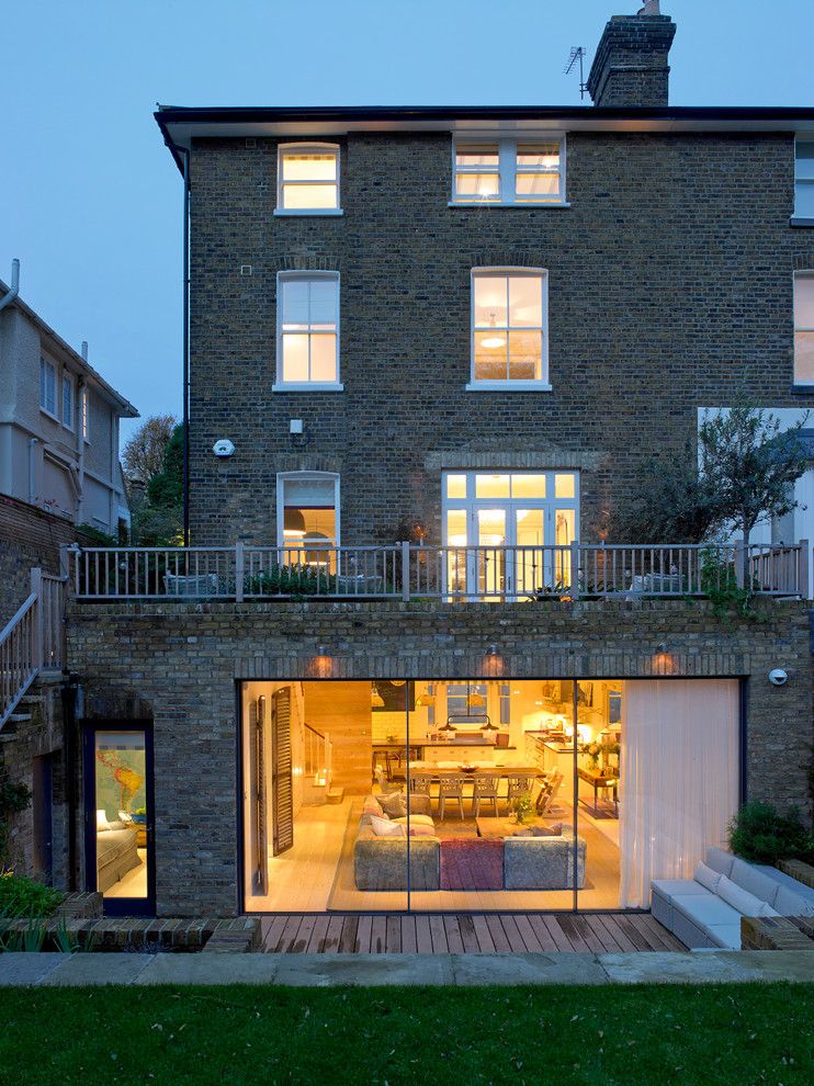 Walkout Basement House Plans for a Victorian Exterior with a Basement Excavation and Wimbledon House by Stephen Fletcher Architects