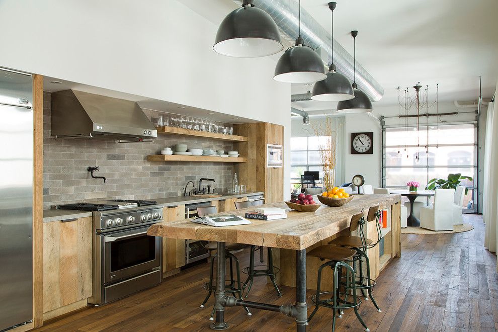 Wallington Plumbing Supply for a Industrial Kitchen with a Sliding Barn Doors and Marine Loft by Subu Design Architecture