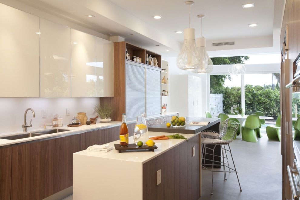 Walnut Creek Furniture for a Modern Kitchen with a Pendant Lighting and a Modern Miami Home by Dkor Interiors Inc.  Interior Designers Miami, Fl