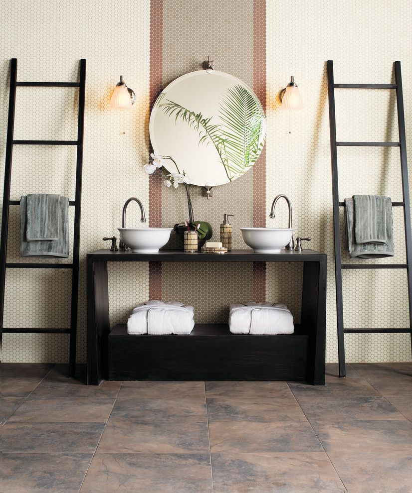 Wausau Tile for a Asian Bathroom with a Floor Tile and Bathroom Inspiration by Floorology