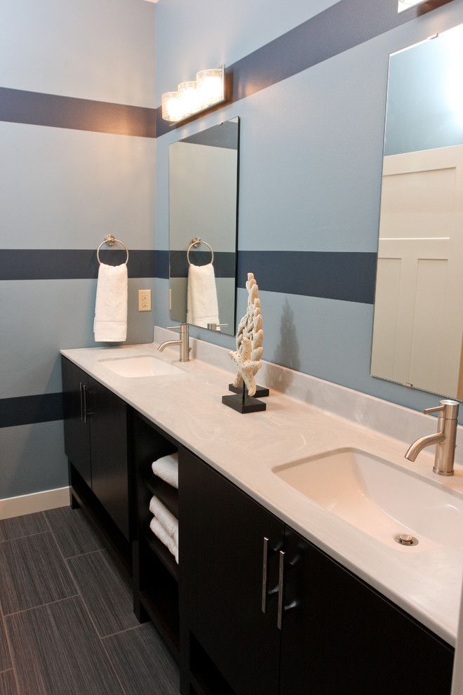 Wausau Tile for a Contemporary Bathroom with a Custom Home and 2014 Parade of Homes by Wausau Homes