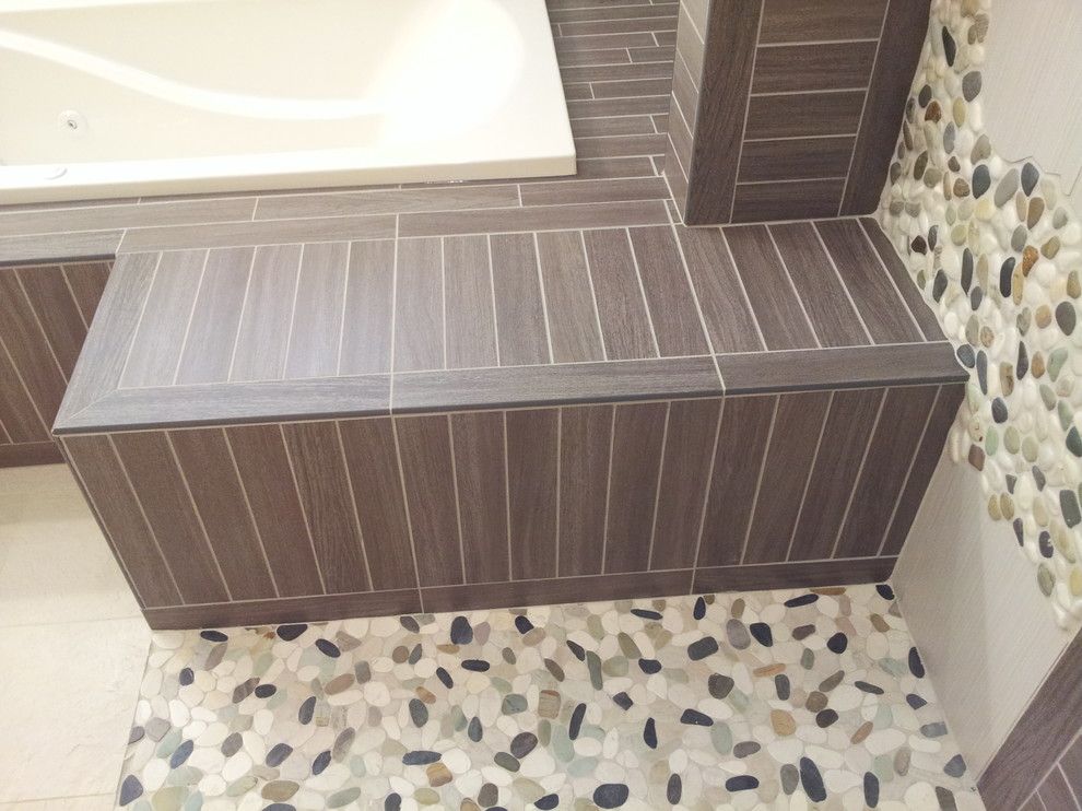 Wausau Tile for a Rustic Bathroom with a Interior Wall Tile and Hazelhurst Renovation by Floorology