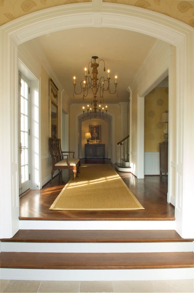 Wesley Hall Furniture for a Traditional Hall with a Gold and Entry Hall by Rwa Architects