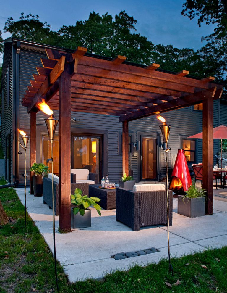 Western Heritage Furniture for a Contemporary Patio with a Wood Beam and Portfolio by Edmunds Studios Photography, Inc.