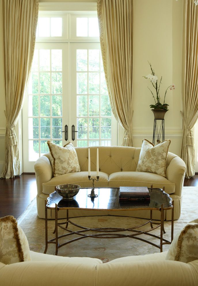 Western Heritage Furniture for a Traditional Living Room with a Brass Coffee Table and Buckhead by Dillard Pierce Design Associates