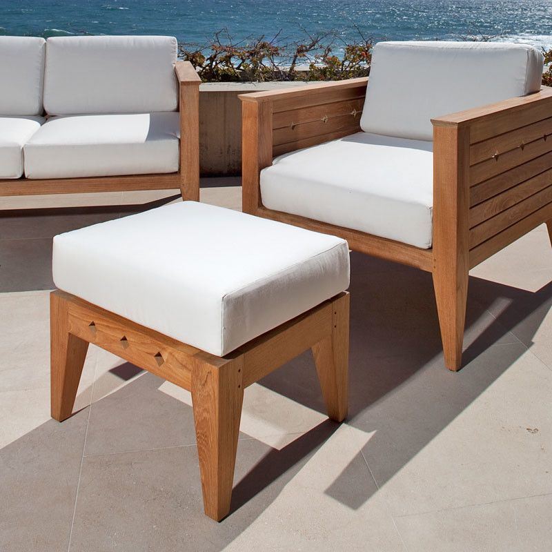 Westminster Teak for a Transitional Patio with a Teak Furniture and Craftsman Teak Ottoman by Westminster Teak