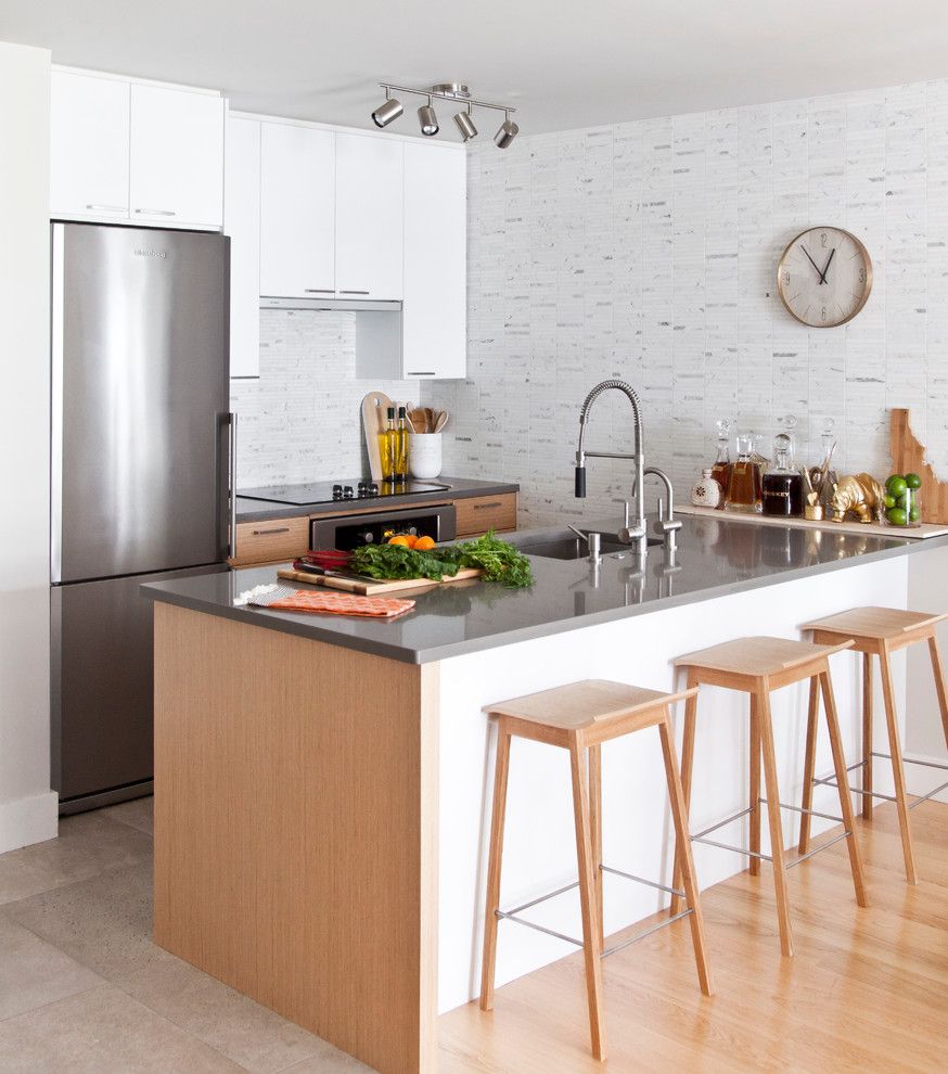 Whites Plumbing for a Contemporary Kitchen with a Gray Countertop and West 6th Avenue by Form Collective