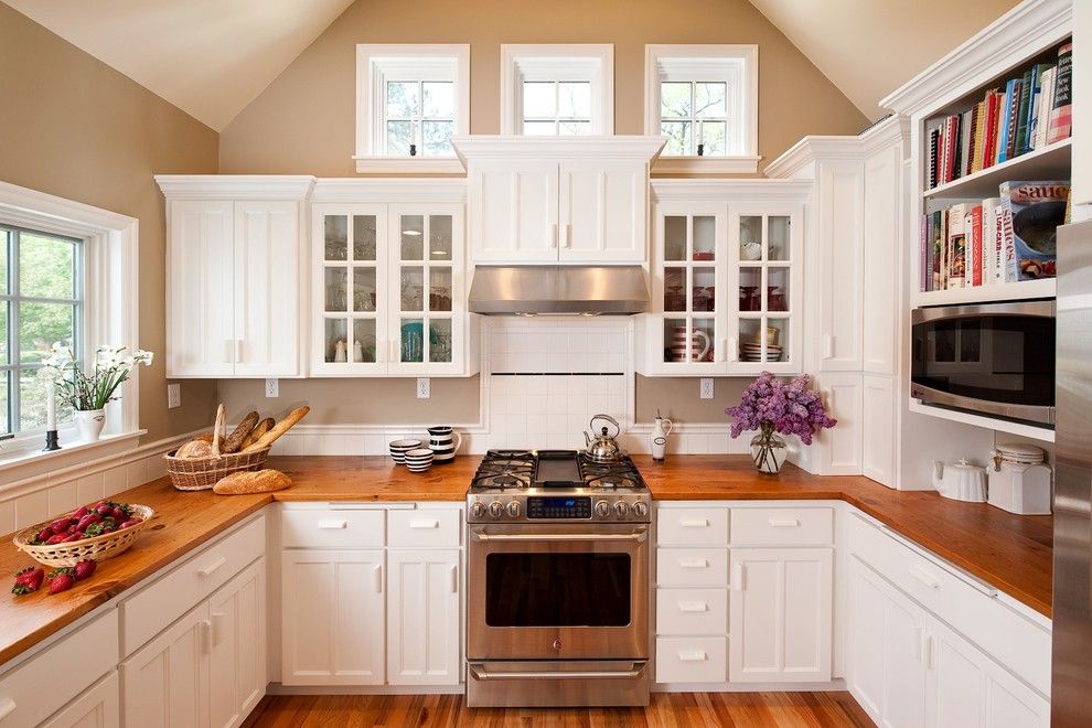 Whites Plumbing for a Traditional Kitchen with a Cookbook Shelves and Cape Cod Kitchen by Powell Construction