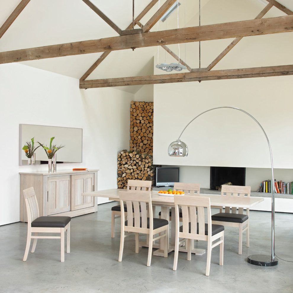 Wilcox Furniture for a Contemporary Dining Room with a Wooden Table and Quercus Solid Oak Dining by James Franklin Furniture (Made in England)