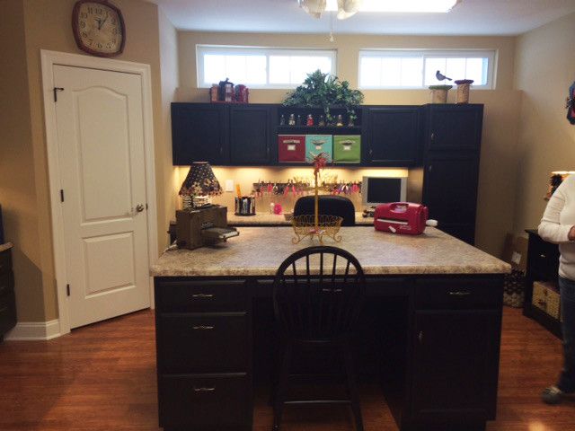 Wilke Window for a Contemporary Spaces with a Dark Cabinets and Mid Continent Cabinetry by Norm's Bargain Barn