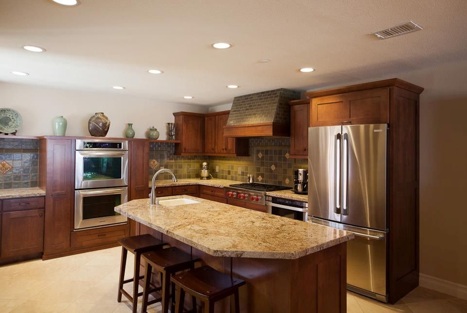 Windsor Plywood for a Contemporary Kitchen with a Brown Kitchen and Custom Cabinets and Countertops by Windsor Plywood