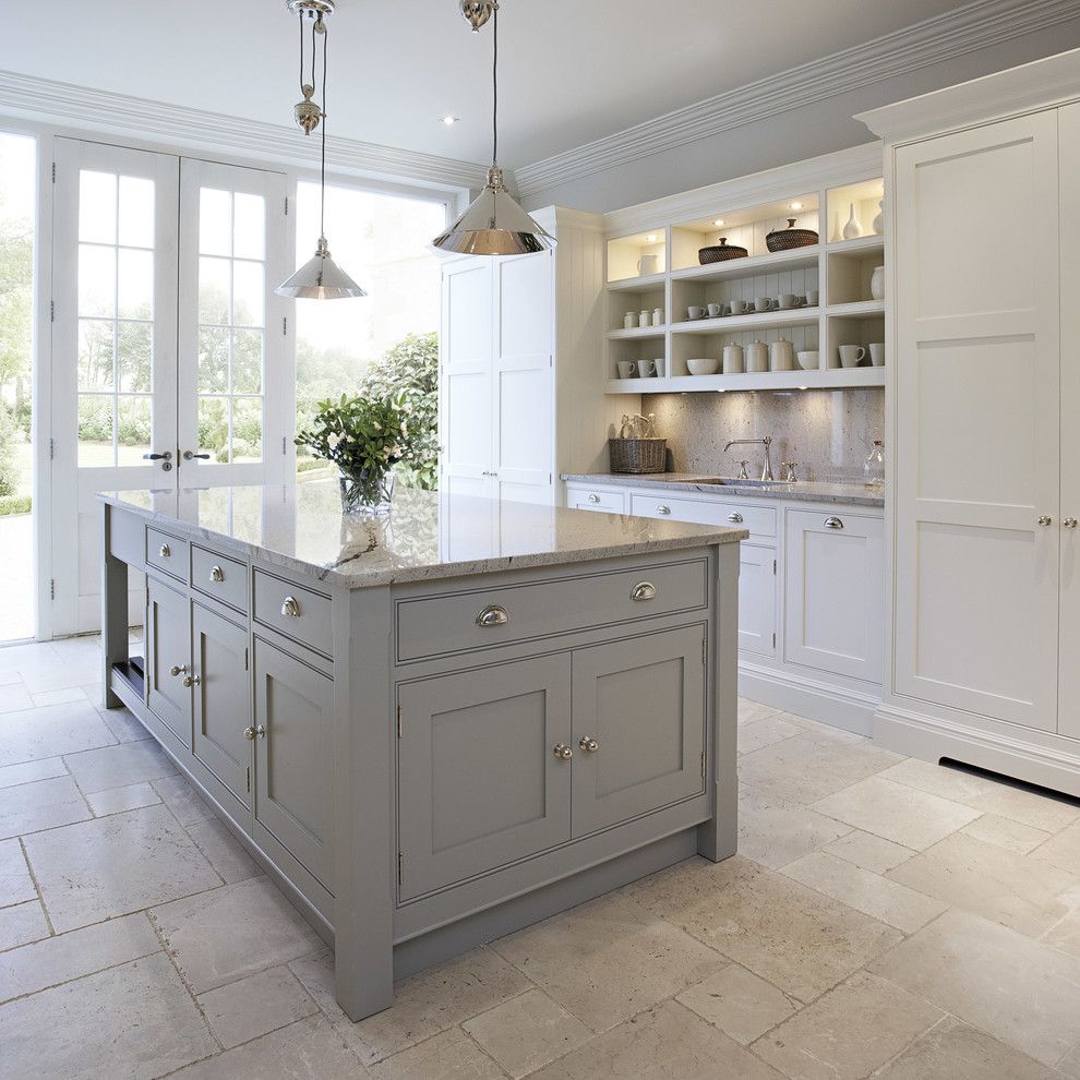 Wolf Classic Cabinets for a Transitional Kitchen with a Open Cabinets and Contemporary Shaker Kitchen by Tom Howley Kitchens