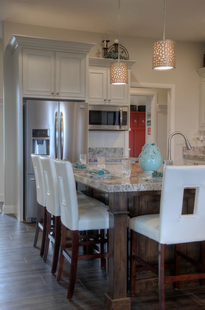 Woodland Cabinetry for a Transitional Spaces with a Painted Cabinetry and Falcon Ridge Kitchen by Woodland Cabinetry by Woodland Furniture