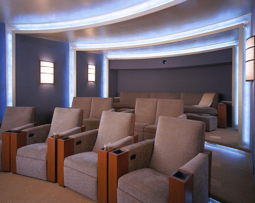 Wormald Homes for a Contemporary Home Theater with a Home Theater and Pacific Heights Estate by via – San Francisco