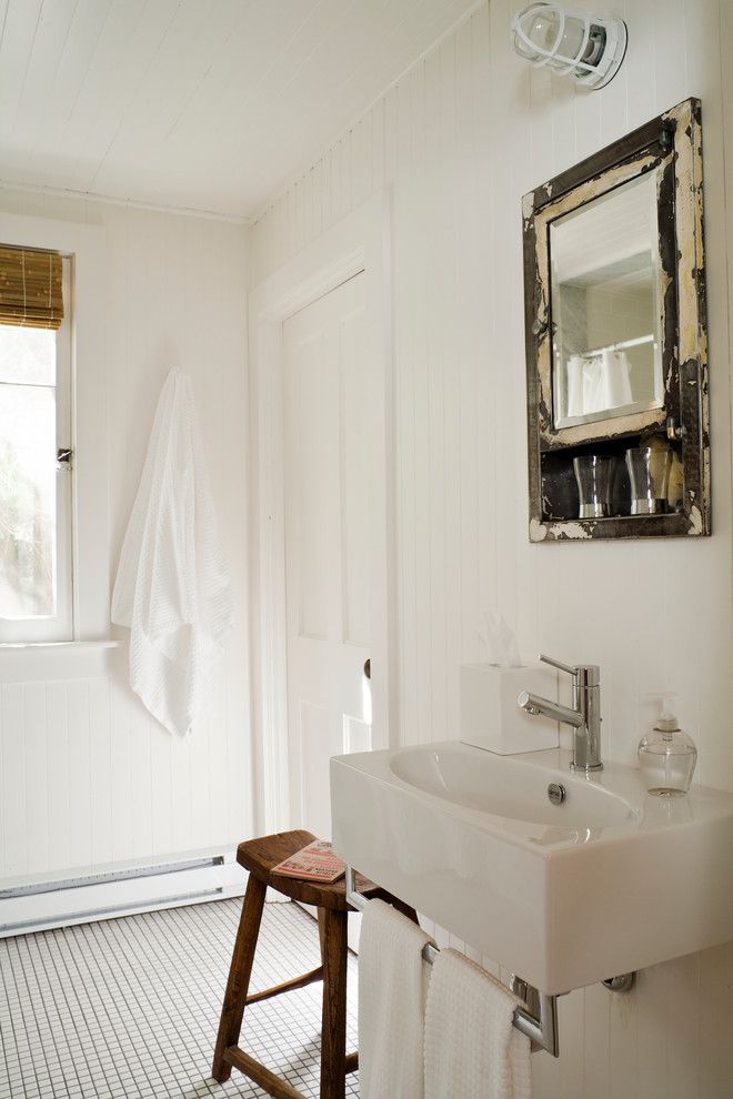 Worts for a  Spaces with a Cottage Bathroom and Cottages by Jennifer Worts Design Inc.