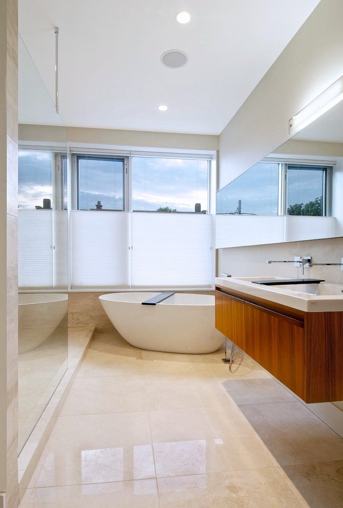 Ws Bath Collections for a Modern Bathroom with a Bathroom Lighting and Master Bath by Andrew Snow Photography