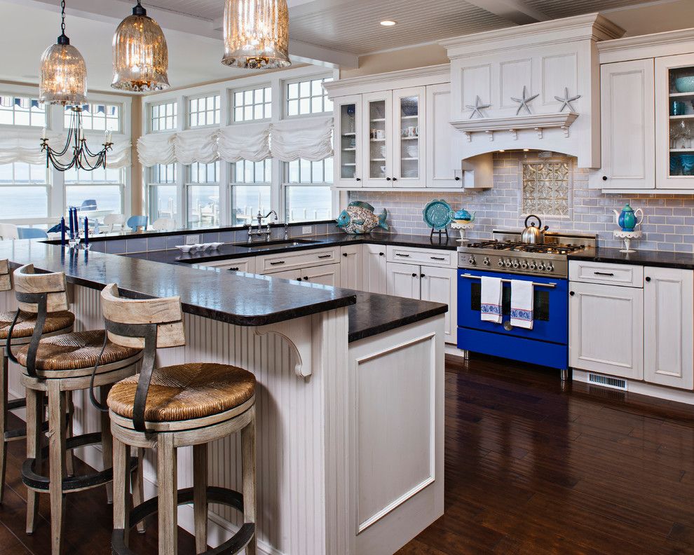 Www.sharpusa.com for a Beach Style Kitchen with a Waterfront and Harvey Cedars by Serenity Design