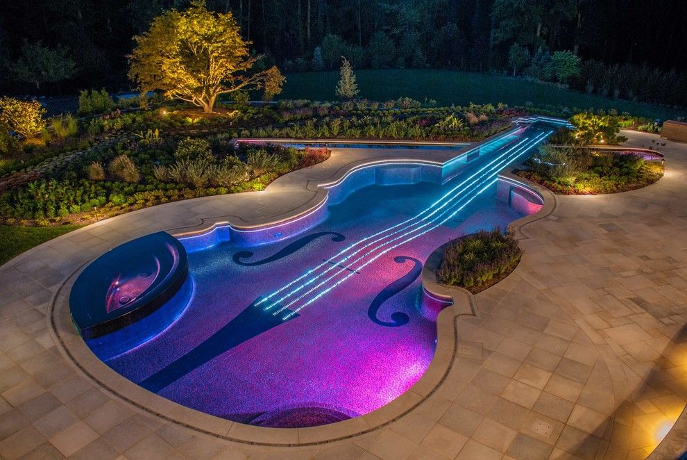 Www.sharpusa.com for a Eclectic Pool with a Beautiful Pools and Swimming Pool Landscaping Ideas Bergen County Northern Nj by Cipriano Landscape Design & Custom Swimming Pools