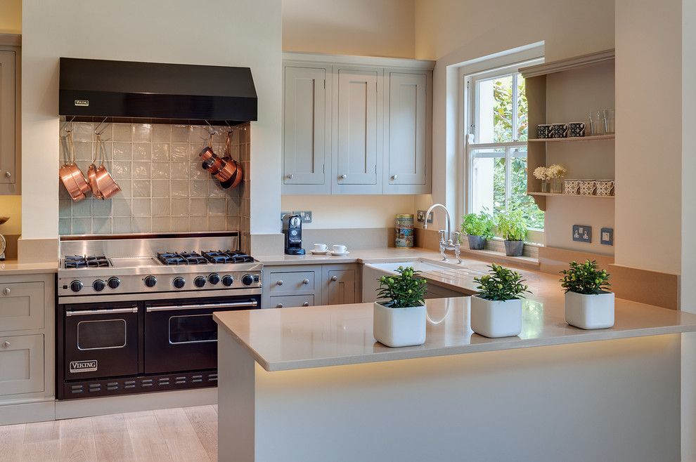 Www.sharpusa.com for a Traditional Kitchen with a Grey Kitchen and London Townhouse by Woodford Architecture and Interiors