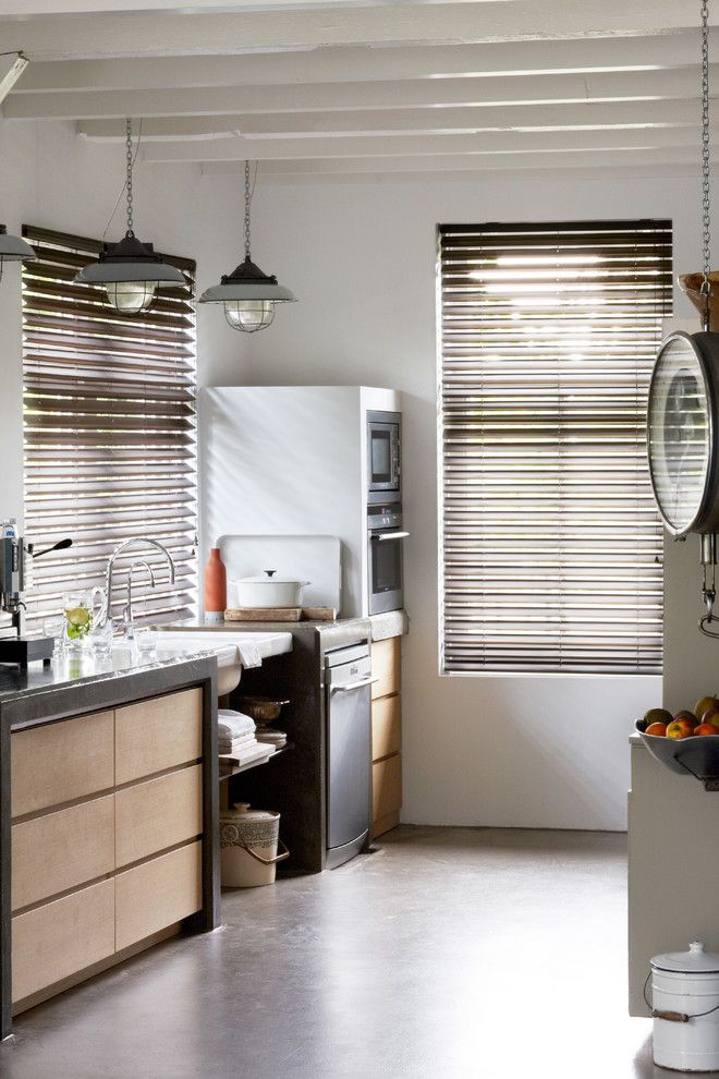 Www.tourfactory.com for a Eclectic Kitchen with a Window Coverings and Butterfly Blinds for the Kitchen by Budget Blinds