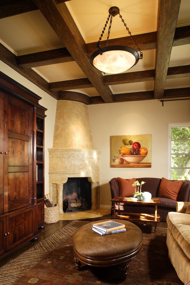 Yosemite Home Decor for a Mediterranean Family Room with a Firewood Storage and Bider by Kdl Architects