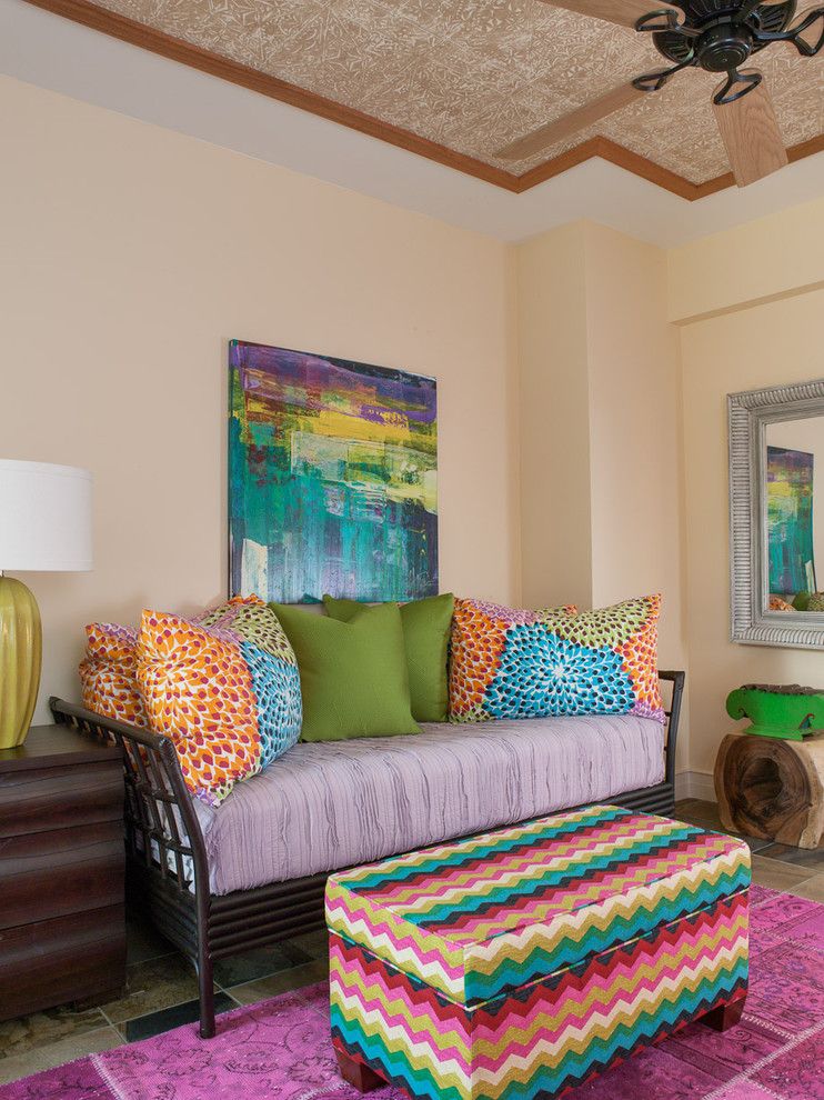 Zillow Henderson Nv for a Eclectic Bedroom with a Daybed and Hawaiian Luxury by Henderson Design Group