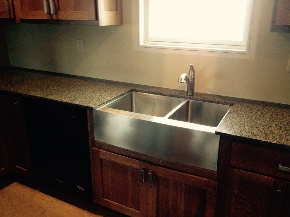 Zodiaq Quartz for a Traditional Kitchen with a 2cm Dupont Zodiaq Quartz Black Forest and 2cm Dupont Zodiaq Quartz Black Forest by Countertops by Willett, Inc.