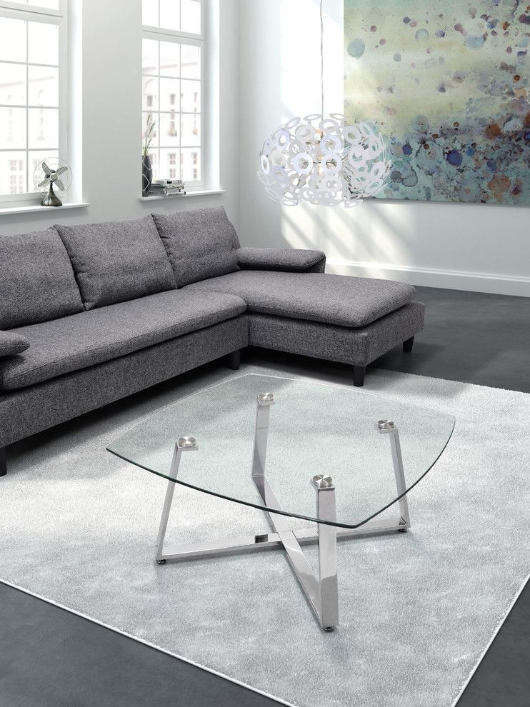 Zuomod for a Modern Spaces with a Contemporary Living Room Furniture and Lemon Drop Square Coffee Table by Zuo Modern by Cressina