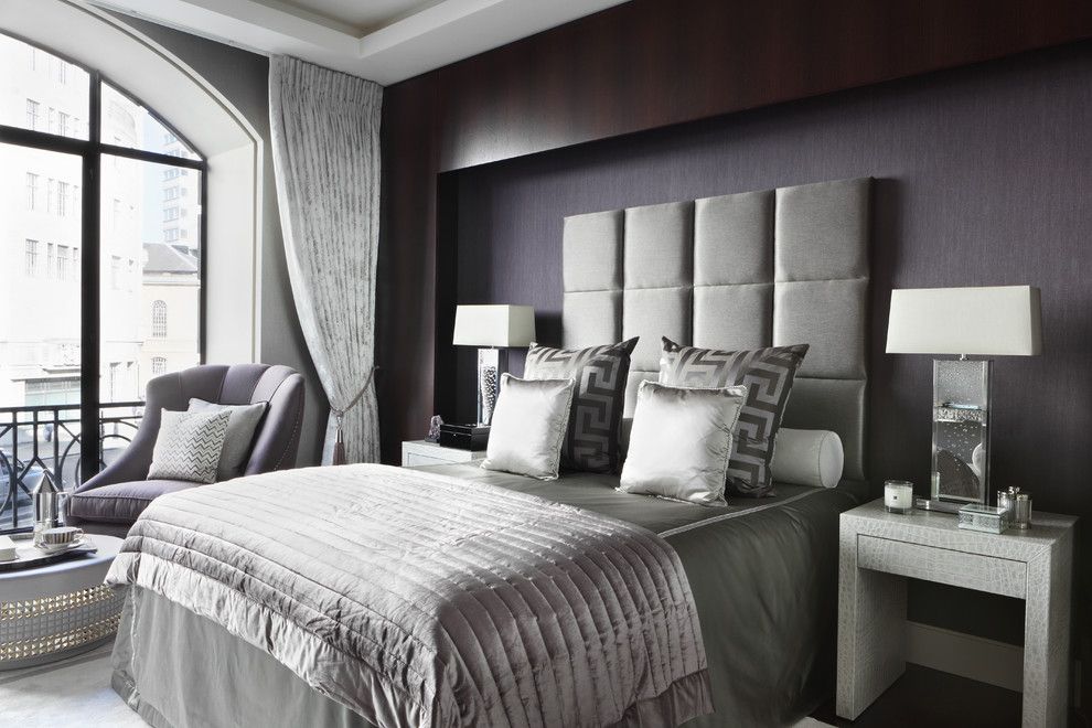 Allure Apartments for a Contemporary Bedroom with a Gray Bedroom and Fitzrovia Apartment Master Bedroom by Oliver Burns