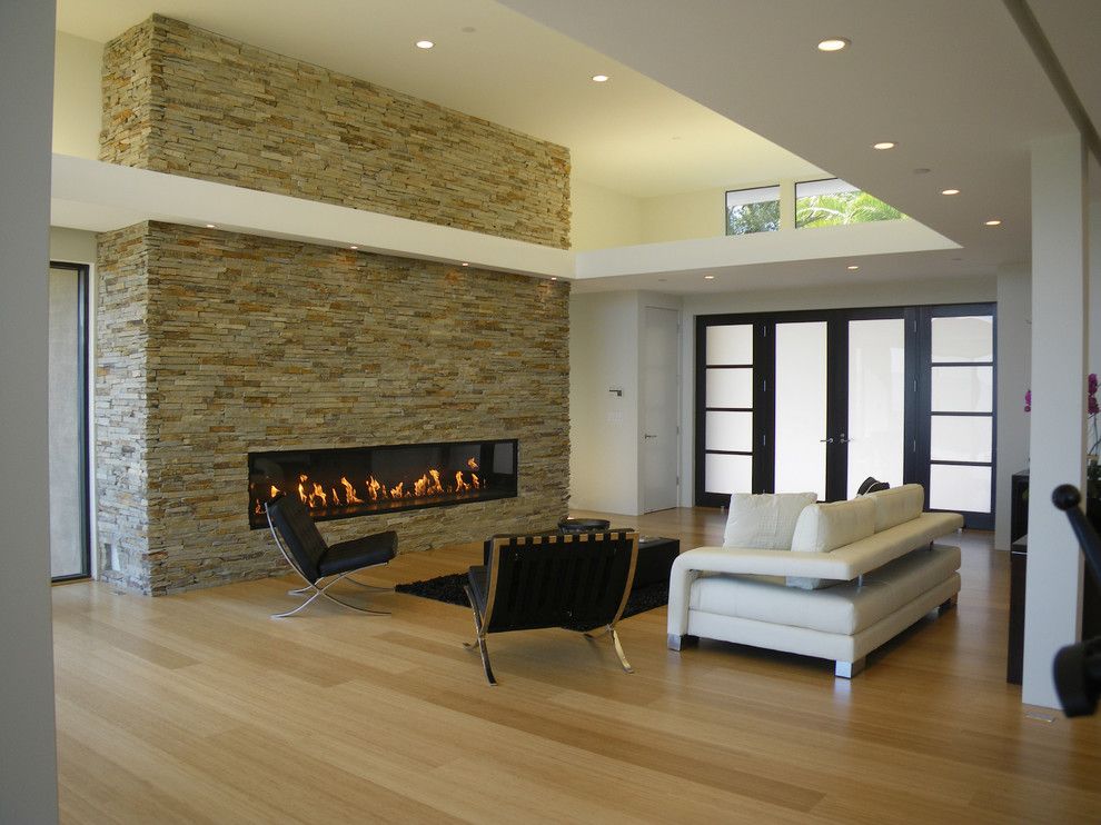 Allure Apartments for a Modern Living Room with a Modern Fireplace and Olive Tree Lane by Mark English Architects, Aia