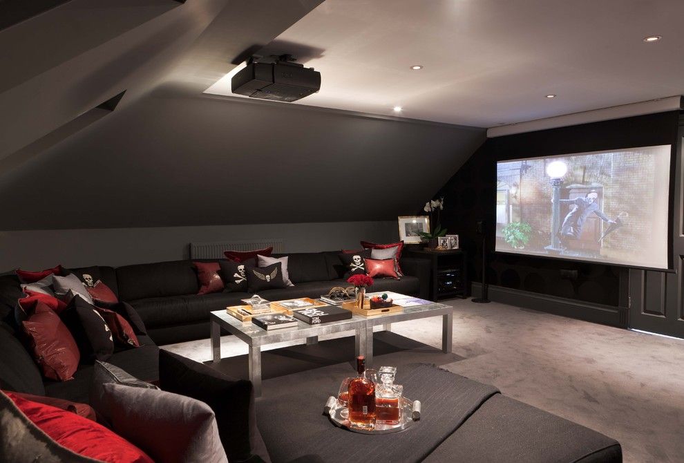 American Fork Theater for a Modern Home Theater with a Modern and American Dream by Maurizio Pellizzoni Ltd