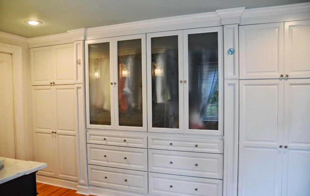 Ballard Hardware for a Traditional Closet with a Brushed Nickel Hardware and Pittsford, Ny Traditional White Bathroom by Innovations by Vp