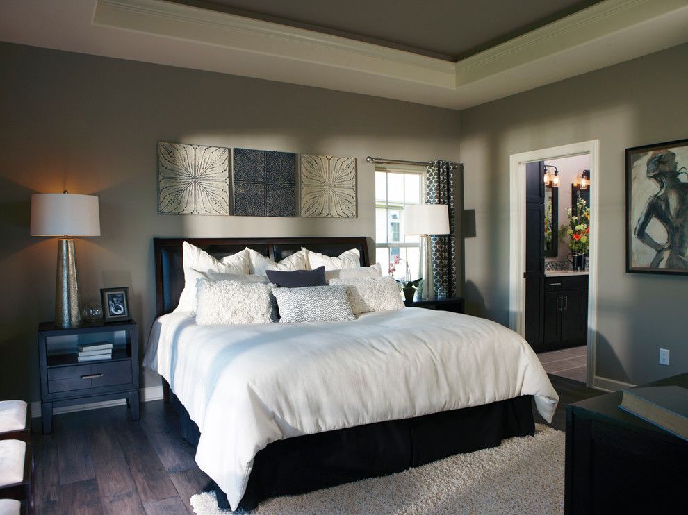 Bielinski Homes for a Transitional Bedroom with a Painted Ceiling and the Independence, Plan 2200   Owner's Retreat by Bielinski Homes